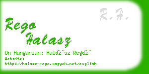 rego halasz business card